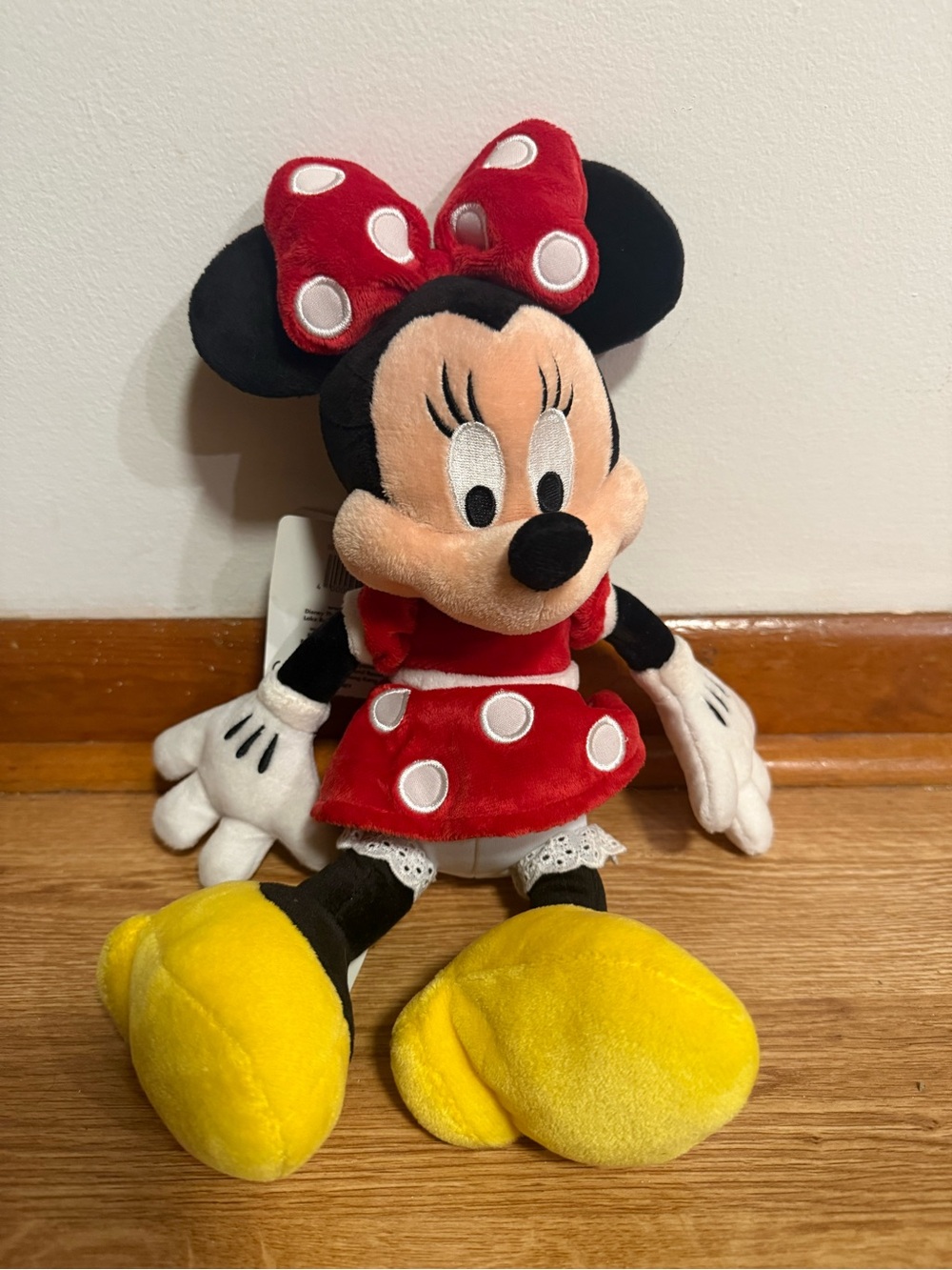 Disney Parks 12” Minnie Mouse Plush Stuffed Animal Red Polka Dot Dress 2012 NWT